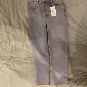 Washed out grey Zara hi-rise ankle length